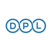 DPL letter logo design on black background.DPL creative initials letter logo concept.DPL vector letter design.