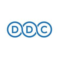 diseño del logotipo de la letra ddc sobre fondo negro.concepto del logotipo de la letra de las iniciales creativas ddc.diseño de la letra vectorial ddc. vector