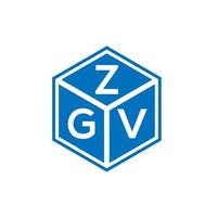 diseño de logotipo de letra zgv sobre fondo blanco. concepto de logotipo de letra inicial creativa zgv. diseño de letras zgv. vector