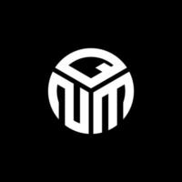 diseño de logotipo de letra qnm sobre fondo negro. concepto de logotipo de letra de iniciales creativas qnm. diseño de letras qnm. vector