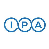 diseño de logotipo de letra ipa sobre fondo blanco. concepto de logotipo de letra de iniciales creativas ipa. diseño de letras ipa. vector