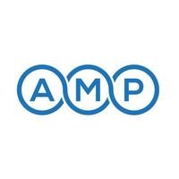 diseño de logotipo de letra amp sobre fondo blanco. concepto de logotipo de letra de iniciales creativas de amp. diseño de letras de amplificador. vector