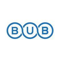 diseño de logotipo de letra bub sobre fondo blanco. concepto de logotipo de letra de iniciales creativas de bub. diseño de letra bub. vector