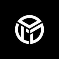 OFD letter logo design on black background. OFD creative initials letter logo concept. OFD letter design. vector