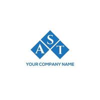 AST letter logo design on white background. AST creative initials letter logo concept. AST letter design. vector