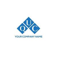 QUC letter logo design on white background. QUC creative initials letter logo concept. QUC letter design. vector