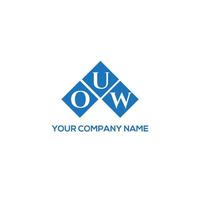 OUW letter design.OUW letter logo design on white background. OUW creative initials letter logo concept. OUW letter design. vector