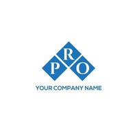 PRO letter logo design on white background. PRO creative initials letter logo concept. PRO letter design. vector