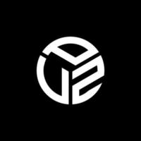PVZ letter logo design on black background. PVZ creative initials letter logo concept. PVZ letter design. vector