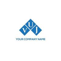 VUJ letter logo design on white background. VUJ creative initials letter logo concept. VUJ letter design. vector