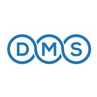 diseño de logotipo de letra dms sobre fondo negro.concepto de logotipo de letra inicial creativa dms.diseño de letra vectorial dms. vector