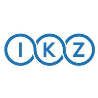 IKZ letter logo design on white background. IKZ creative initials letter logo concept. IKZ letter design. vector