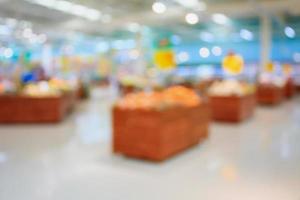 Supermarket store blur background with bokeh photo