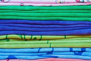 close up of colorful clothes photo