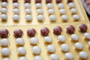 Colorful oral contraceptive pill photo