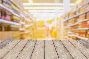 Supermarket Aisle with product on Shelves photo