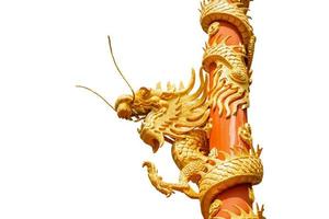 Golden dragon statue photo