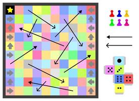 snake ladder boardgame themplate illustration vector