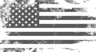 Vector Black and White USA Flag. American Flag Symbol.Icon For Website Or Mobile App