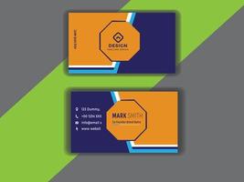 vector plantilla de tarjeta de visita creativa y limpia moderna, diseño de tarjetas de visita