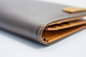 brown leather wallet photo