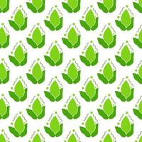 Seamless minimal flat leaves repeat pattern Design art illustration modern background decorative organic collection vector