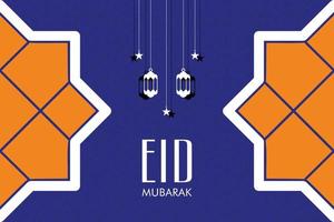 banner de ilustración de vector de eid mubarak y publicación en redes sociales