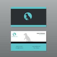 Veterinary business card with dog design vector