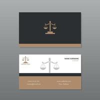 Lawyer business card in sober colors vector