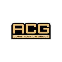 Initial letter ACG in gold color applied for construction business, property, real estate, and others vector
