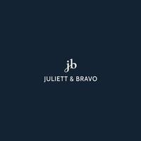 Real estate or property logo design inspiration is built from the abstract initial letters J and B isolated in deep blue background suitable for the brand that has the initial name JB, BJ, JHB, or HJB vector