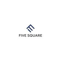 Renovate and rent house company logo design that is inspired from the abstract initial letter FI isolated with a blue rectangle shape suitable for the brand that has initial letter FI, EI, IE, and FI vector