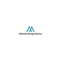 website design service logo, which is inspired from an abstract letter m and f in the form of the blue letter m or w that also suitable for brands or companies with the initial name MF or FM vector