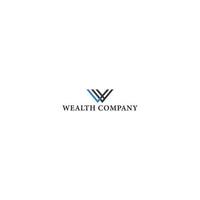 los diseños de logotipos de asesores financieros y planificadores financieros inspirados en letras abstractas l y w en forma de triángulos azules y negros abstractos también son adecuados para marcas con el nombre inicial wl vector