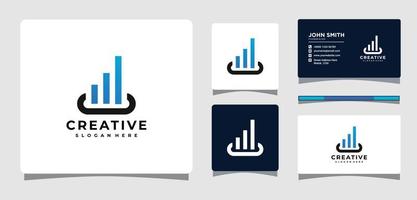 Finance Logo Template With Business Card Design Inspiration vector