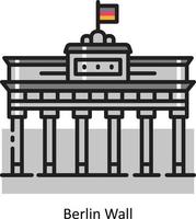 Berlin Wall Landmark Icon vector