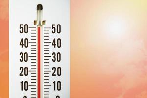 thermometer with hot temperature photo