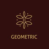 Luxury design abstract geometric logo template in trendy linear style. Vector illustration.