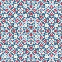 Seamless pattern with floral asian ornament. Abstract ornamental texture. Artistic diagonal flourish tile background in arab orient style vector