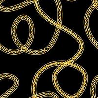 Seamless bohemian pattern with gold chains. vector