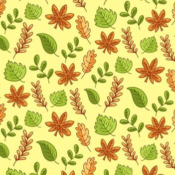 patrón de fondo de hoja vector