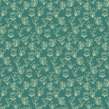 patrón de fondo de flores planas vector