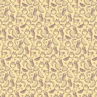 Tropical Fruit Background Pattern vector