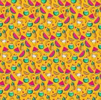 Tropical Fruit Background Pattern vector