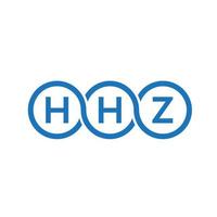 diseño de logotipo de letra hhz sobre fondo blanco. concepto de logotipo de letra de iniciales creativas hhz. diseño de letras hhz. vector