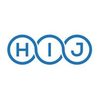 HIJ letter logo design on white background. HIJ creative initials letter logo concept. HIJ letter design. vector
