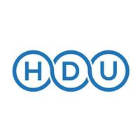 HDU letter logo design on white background. HDU creative initials letter logo concept. HDU letter design. vector
