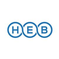HEB letter logo design on white background. HEB creative initials letter logo concept. HEB letter design. vector