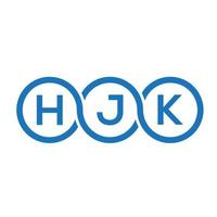 diseño de logotipo de letra hjk sobre fondo blanco. concepto de logotipo de letra de iniciales creativas hjk. diseño de letras hjk. vector