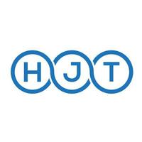 diseño de logotipo de letra hjt sobre fondo blanco. concepto de logotipo de letra de iniciales creativas hjt. diseño de letra hjt. vector